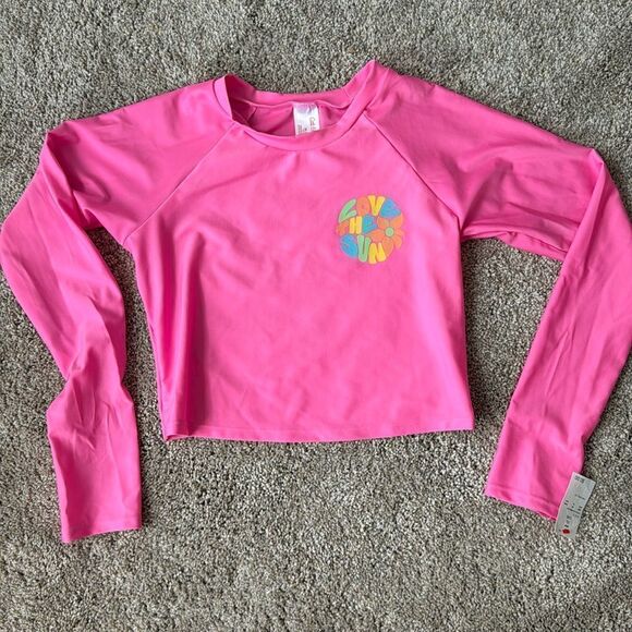 NWT CAT&JACK GIRLS SWIM SHIRT TOP XL (14) - Picture 1 of 3